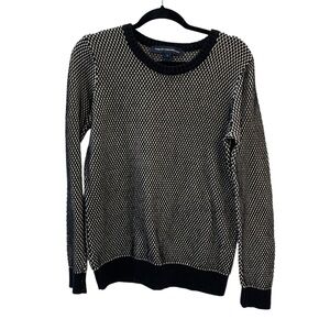 French Connection Black and White knit sweater size large